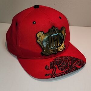 Red Embroidered Men's Hat